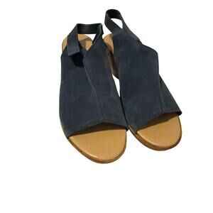 Mila Paoli Italian Blue Suede Sandals
